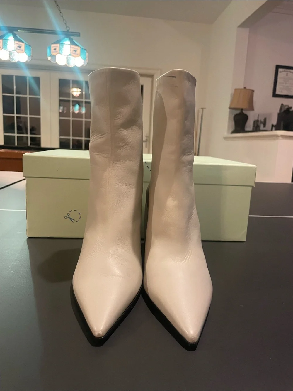 Off-White Nappa Doll Wedge Zip Booties